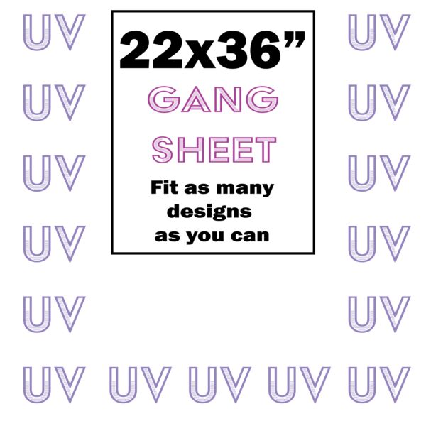 UV DTF Gang Sheet 22x36" Thumbnail