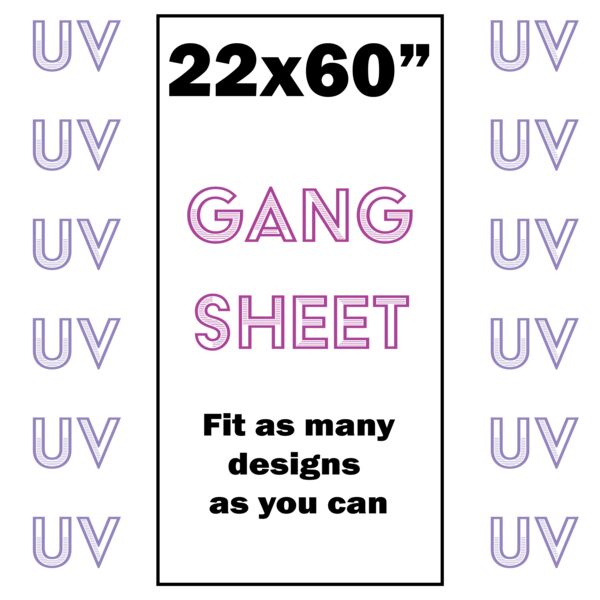 UV DTF Gang Sheet 22x60" Thumbnail